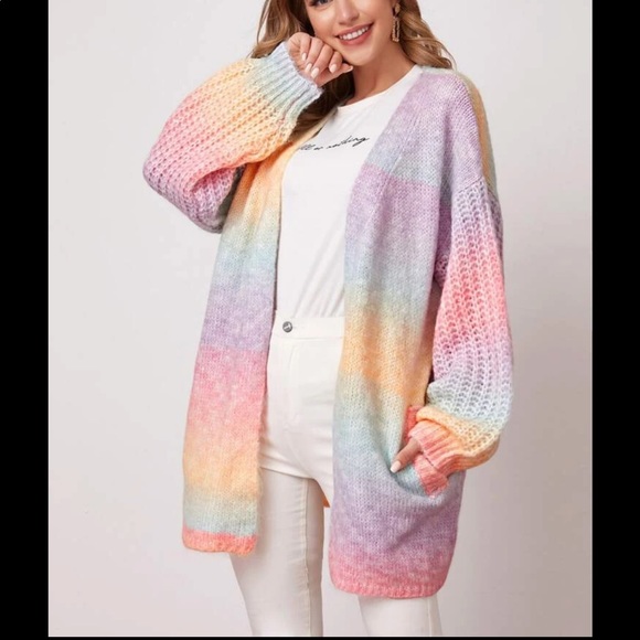 Pastel rainbow kimono cardigan - Picture 3 of 6
